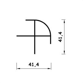 Al�minyum Sunta K��e Profili 18 mm